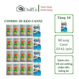 20 tặng 10 kẹo dẻo canxi D3 PIPID3 bổ sung canxi d3, lysin cho bé còi xương, biếng ăn