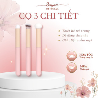 Bộ cọ 3 chi tiết Sayaa trang điểm ướt và khô chuyên dụng