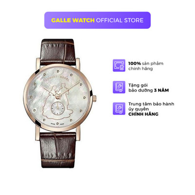Đồng hồ nữ Ernest Borel BGR850N-49061BR pin, phong cách thanh lịch, chống nước 5 ATM, dây da đeo tay cao cấp, chính hãng