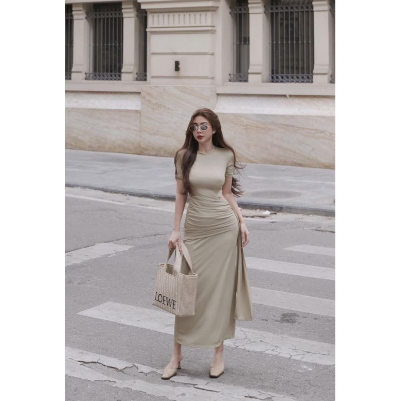 Váy Cotton Nhún Hở Eo 𝑨𝑺𝑯𝒀𝑳𝑬𝒀