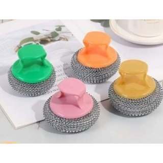 Combo 2 Cọ Xoong Nồi Búi Sắt Không Rỉ Siêu Bền Có Tay Cầm Tiện Lợi . miếng rửa chén bằng inox