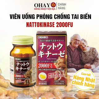 <HÀNG CHÍNH HÃNG DATE 2026>Viên uống chống đột quỵ Natto Kinase 2000 Fu Orihiro Nhật Bản-Ohayo Shop