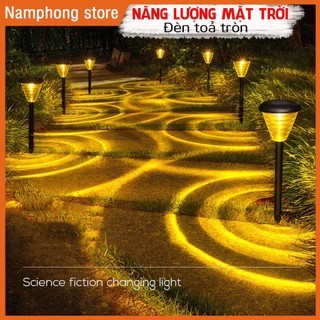 Đèn Trang trí Sân vườn - Năng lượng mặt trời - Đèn Cắm cỏ toả tròn