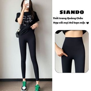  Quần legging định hình nâng mông cạp cao chất su đúc dày dặn hàng Quảng Châu cao cấp SIANDO HM18 