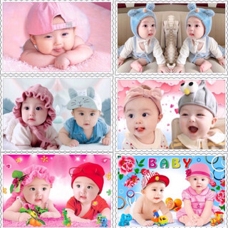 Tranh dán tường 3D, Tranh 3D dán tường, tranh trang trí tường Tranh em bé siêu đáng yêu Decor phòng ngủ, phòng em bé