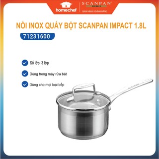 Nồi inox 304 cao cấp scanpan impact 1.8l/16cm 71231600, dùng bếp từ, máy rửa bát | hàng chính hãng