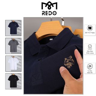 Áo thun nam , áo polo nam vải cotton cá sấu thêu hình hổ co giãn 4 chiều 46kg đến 90kg apl11