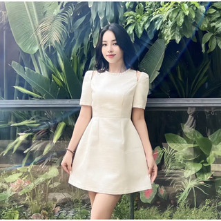 Đầm nữ cổ đính ngọc.