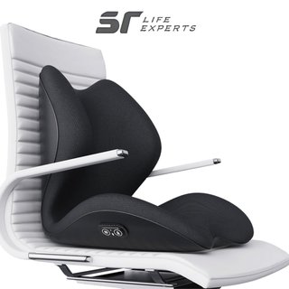  Bộ Gối Lót Mông Tựa Lưng Sairui Cao Su Non Massage Chườm Nóng Văn Phòng Ô Tô Giảm Đau Cột Sống 