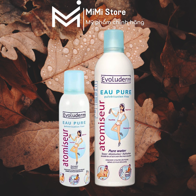 Xịt khoáng Evoluderm Eau Pure Pháp 150ml -  400ml