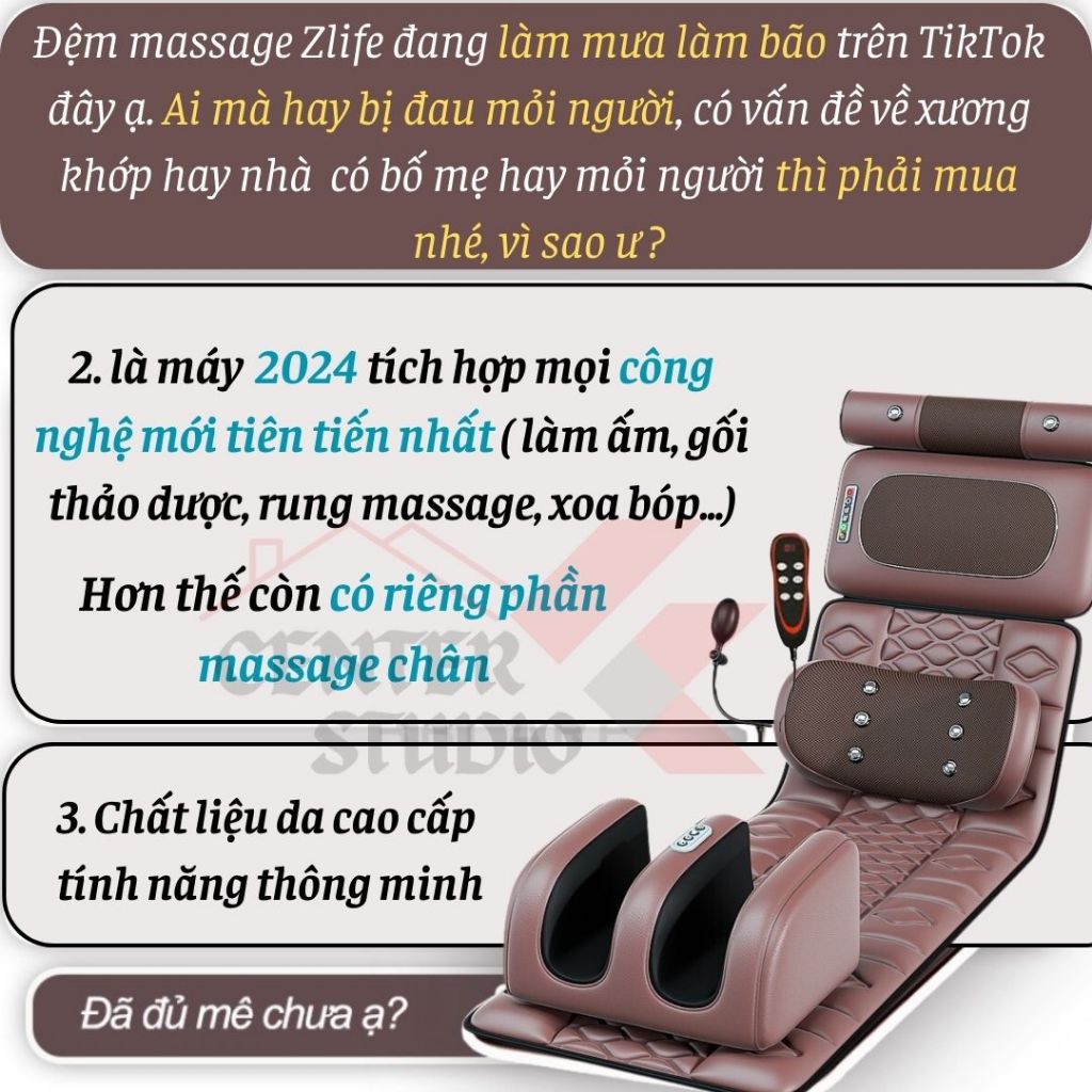 Đệm Massage Toàn Thân cao cấp, Ghế massage hống ngoại, Trị đau mỏi xương khớp thoát vị thư giãn
