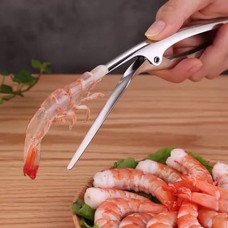 Kẹp bóc vỏ tôm - Dụng cụ tách vỏ tôm inox 304 siêu tiện lợi dễ dàng sử dụng