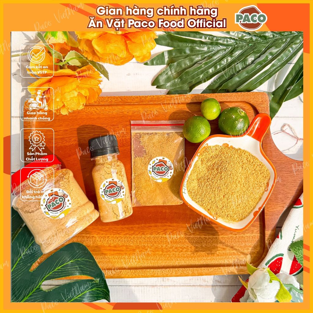 muối sặc nhuyễn/muối bò cay PACO FOOD thơm ngon hàng loại 1 chấm trộn ăn kèm bánh tráng chấm trái cây trộn bánh