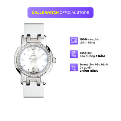 Đồng hồ nữ Ernest Borel Watch QBS1856D-4022WH phong cách thanh lịch, chống nước 5 ATM, dây da đeo tay cao cấp chính hãng