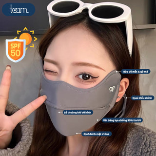 Khẩu trang chống tia UV chính hãng TOAM UPF 50+ băng lụa mát mẻ, thiết kế ôm toàn mặt bảo vệ gò má tránh tàn nhang