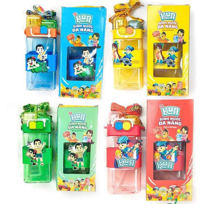Bình Nước Đôi 520ML Đa Năng Kun Cho Bé