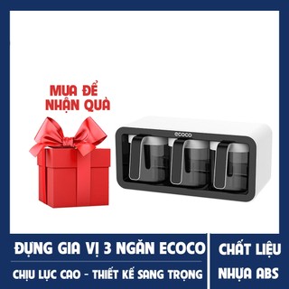 Bộ đựng gia vị dán tường Ecoco, Kệ gia vị dán tường thông minh tiết kiệm không gian nhà bếp