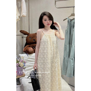 Váy hai dây đi biển, váy maxi đi biển, váy dài, đầm hai dây dáng dài