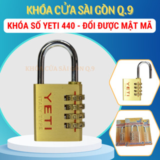  Ổ KHOÁ SỐ YETI 4 SỐ 440 LOẠI 40MM ĐỒNG THAU - Đổi số tự chọn 