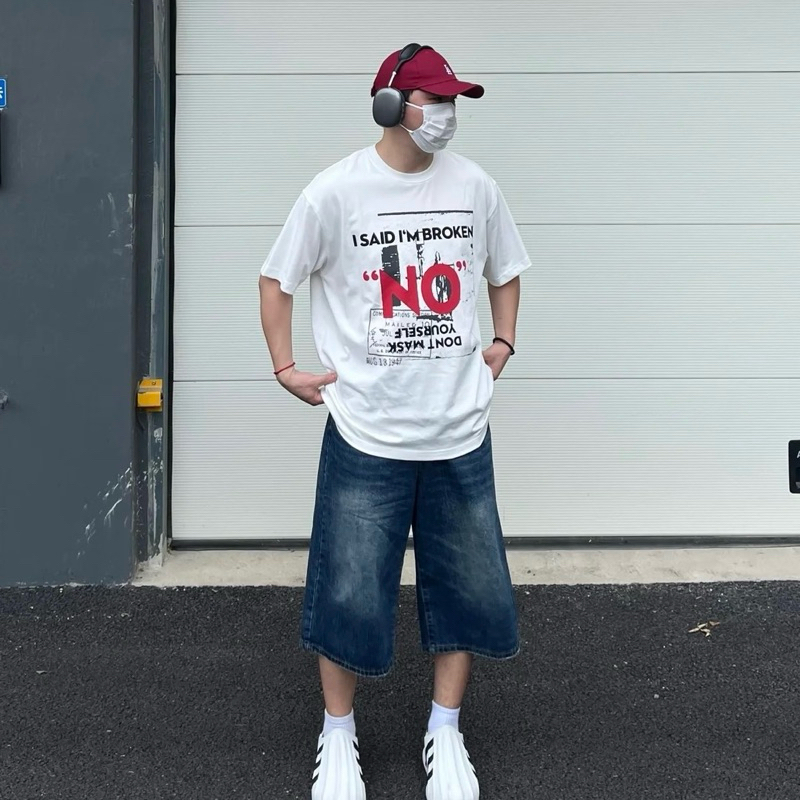 Quần short jean ống rộng WHOSE màu XANH/XÁM - Quần ngố bò form Nam nữ unisex ❤️ Jaystoree | BigBuy360 - bigbuy360.vn