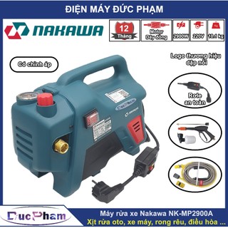 Máy rửa xe nakawa nk-mp2900a | motor dây đồng | logo thương hiệu dập nổi