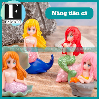 Mô hình nàng tiên cá trang trí tiểu cảnh, bể cá, terrarium, móc khoá