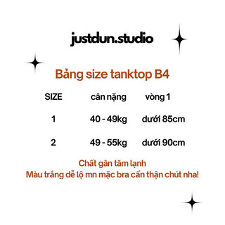 Áo tanktop ba lỗ gân tăm Justdun basic B4