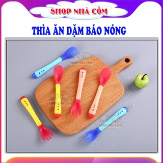 Thìa Ăn Dặm Silicon Báo Nóng,Muỗng Silicon Mềm Cho Bé Ăn Dặm Giúp Bé Ăn Ngoan , Ngon Miệng.