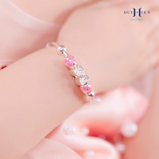 Vòng Bạc Duy Hiển Nguyên Chất S990 Cho Bé Gái Nhiều Kiểu Charm Sơn Màu Dễ Thương Nổi Bật