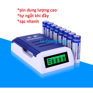 Sạc K209 tự ngắt khi đầy,4 pin AA 3000mAh, pin 3300mah pin mic không dây ,pin đồng hồ ,máy đo huyết áp ,pin điều khiển