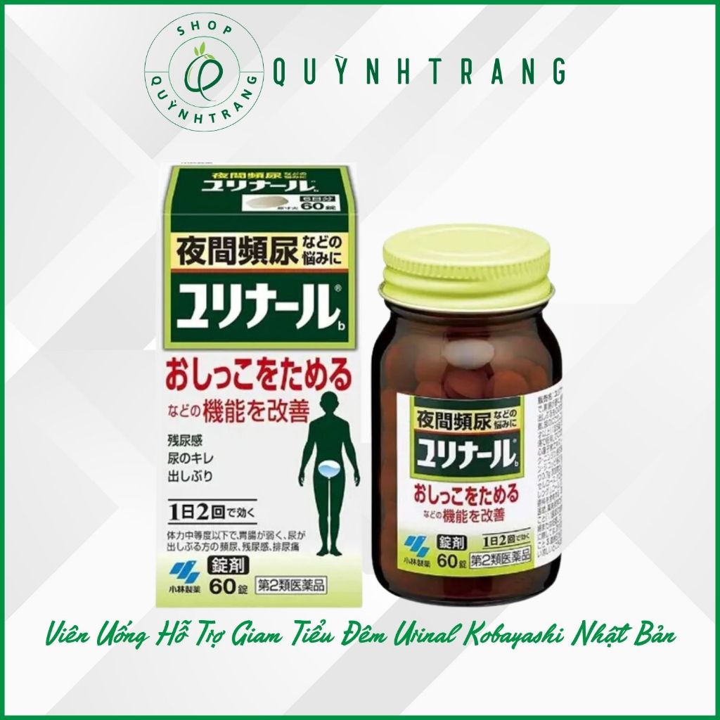 Viên uống giúp giảm tiểu đêm Kobayashi Yurinal B Nhật Bản hộp 120 viên