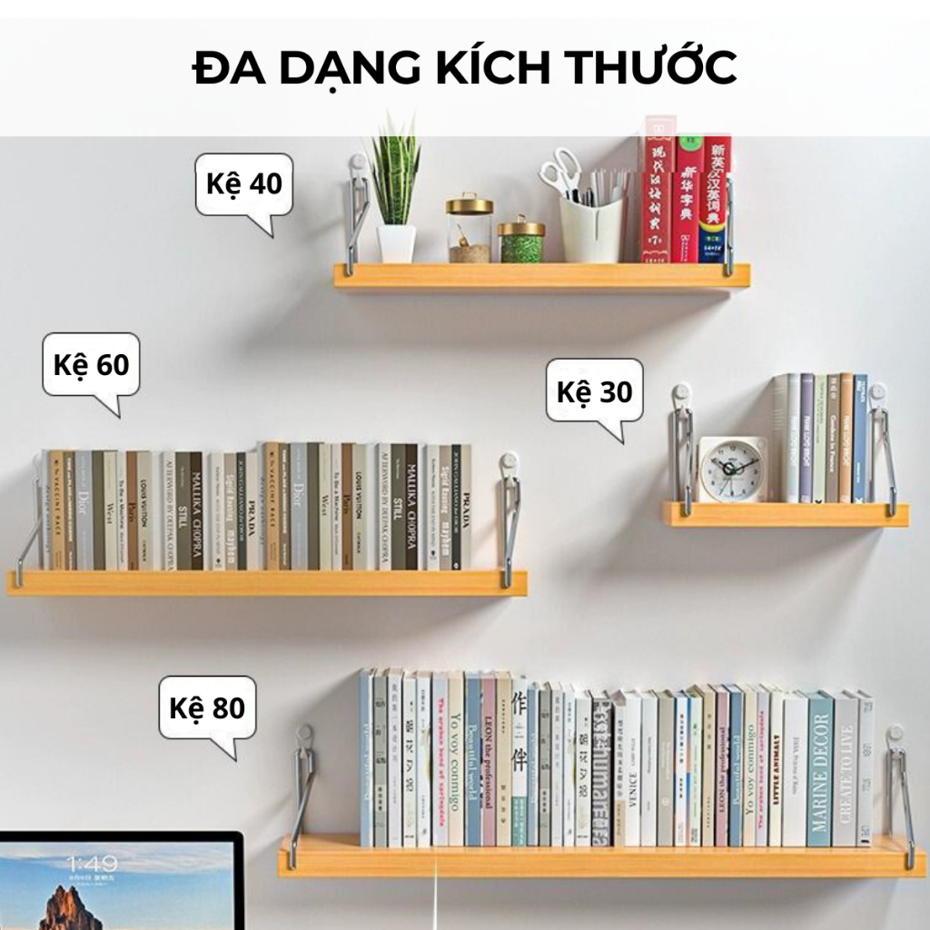 Kệ Treo Tường Đa năng DTM016 Gỗ 17ly Chống Ẩm, Kệ Trang Trí  phòng  ngủ 4 Màu Dễ Lắp Đặt | BigBuy360 - bigbuy360.vn
