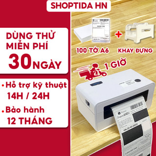 Máy in đơn hàng Shoptida SP46 in đơn hàng, phiếu gửi, minicode, logo tự dán, bảo hành 12 tháng