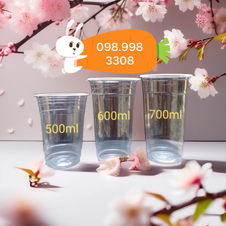 Com bo 50cái cốc nhựa PP 700ml có nắp