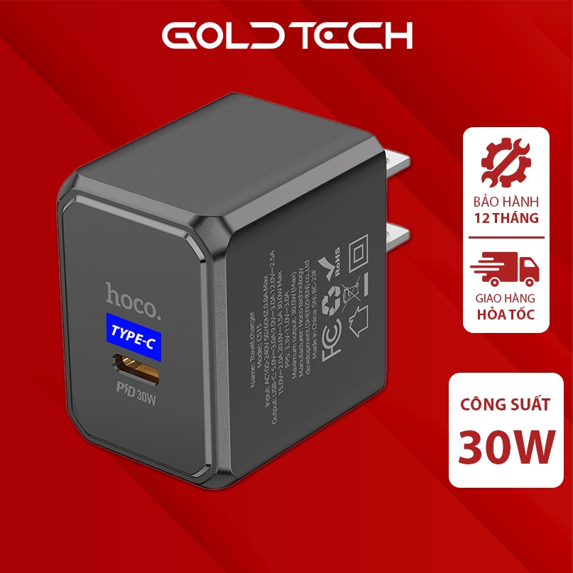Củ sạc nhanh Hoco CS15 30W cổng ra Type-C sạc nhanh 30W