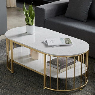 Bàn trà mặt đá oval chân sắt sơn tĩnh điện, bàn sofa cao cấp bàn hình elip