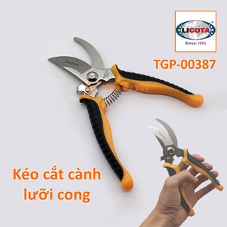 Kéo tỉa cây cắt cành cao cấp siêu bền siêu bén lưỡi cong Licota TGP-00387 8" 200mm