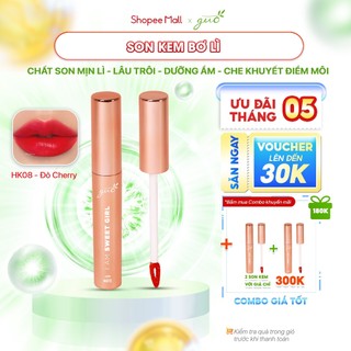  Son Kem Bơ Lì Vedette Đỏ Cherry Thiên Nhiên Dưỡng Mềm Môi GUO 5g