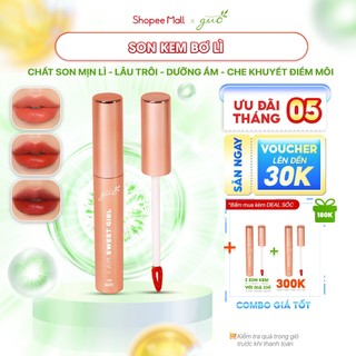  Son Kem Bơ Lì Bền màu 8H, Làm Mờ Rãnh Môi GUO 5g