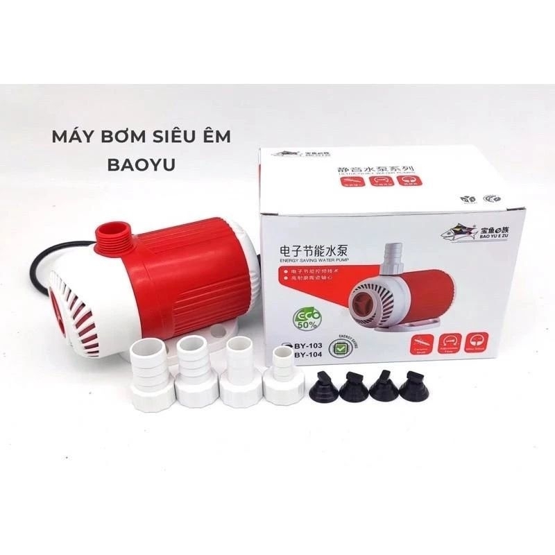 MÁY BƠM NƯỚC HỒ CÁ BAOYUBY SIÊU ÊM TIẾT KIỆM ĐIỆN, BY-101, BY-102, BY-103, BY-104, BY-105, BY-107, B