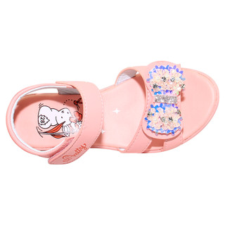 Sandal đế bằng bé gái Bita's SOB.293 (Hồng phấn + Đỏ)