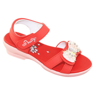 Sandal đế bằng bé gái Bita's SOB.293 (Hồng phấn + Đỏ)