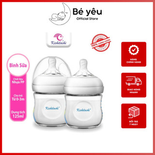 Bình sữa Kichilachi Natural cổ rộng nhựa PP cho bé 125ml