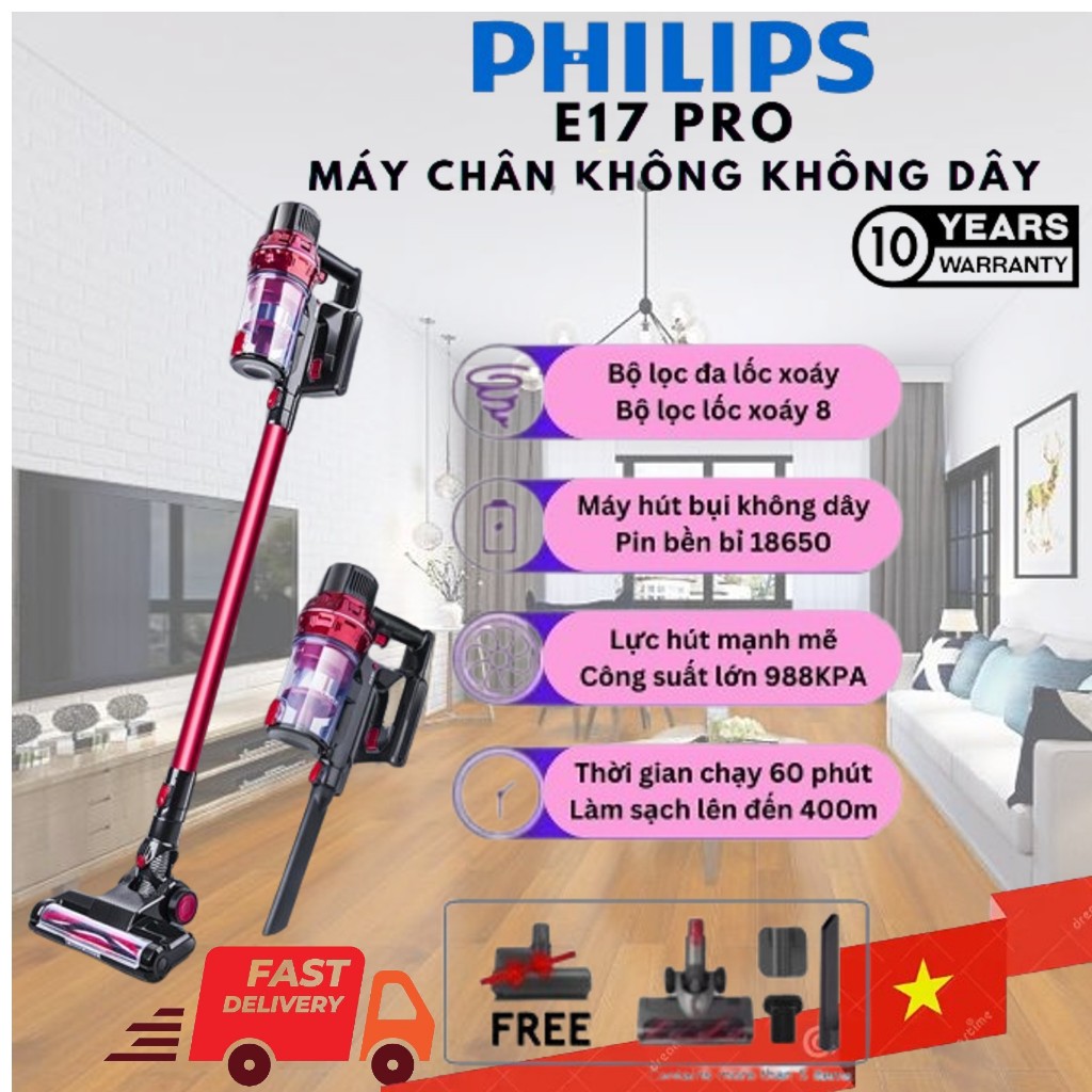 Máy hút bụi không dây Philips E17 2024