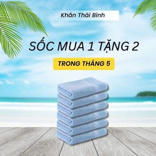 Bộ 6 Khăn Mặt 30x50cm 100% Cotton Mềm Mại Siêu Thấm Hút Không Xù Bông
