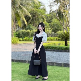 Váy peplum chất tuyết mưa phối cổ sơ mi cách điệu phong cách tiểu thư mặc đi làm đi chơi xinh xắn nhẹ nhàng