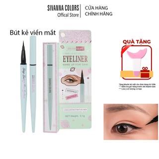 Bút kẻ mắt eyeliner Sivanna Colors Long Lasting Fine Eyeliner Make Up For Skin đầu mảnh nhanh khô ES8016 - Thái Lan