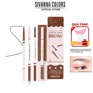 Chì Kẻ Mày 2 đầu Sivanna Colors Chocolate Lover Eyebrown Pencil ES8013