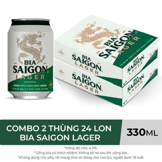 Combo 2 Thùng Bia Saigon Lager 330ml x 24 lon