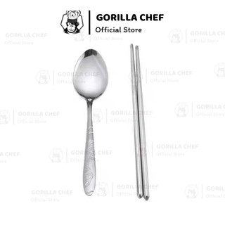 Bộ muỗng đũa inox có túi đựng - Tặng kèm khi mua hộp cơm giữ nhiệt